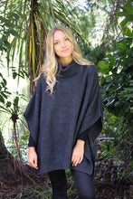 Load image into Gallery viewer, Lothlorian Lush Cowl Neck Poncho - Charcoal