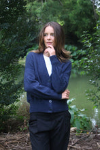 Load image into Gallery viewer, Lothlorian Prime Merino & Possum Cardigan - Denim
