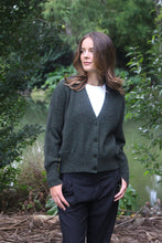 Load image into Gallery viewer, Lothlorian Prime Merino & Possum Cardigan - Moss