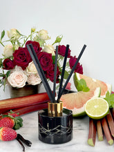 Load image into Gallery viewer, Roses & Rhubarb Crystal Series Reed Diffuser - 100mL