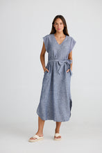 Load image into Gallery viewer, Sebou Dress - Navy Fleck 50% OFF