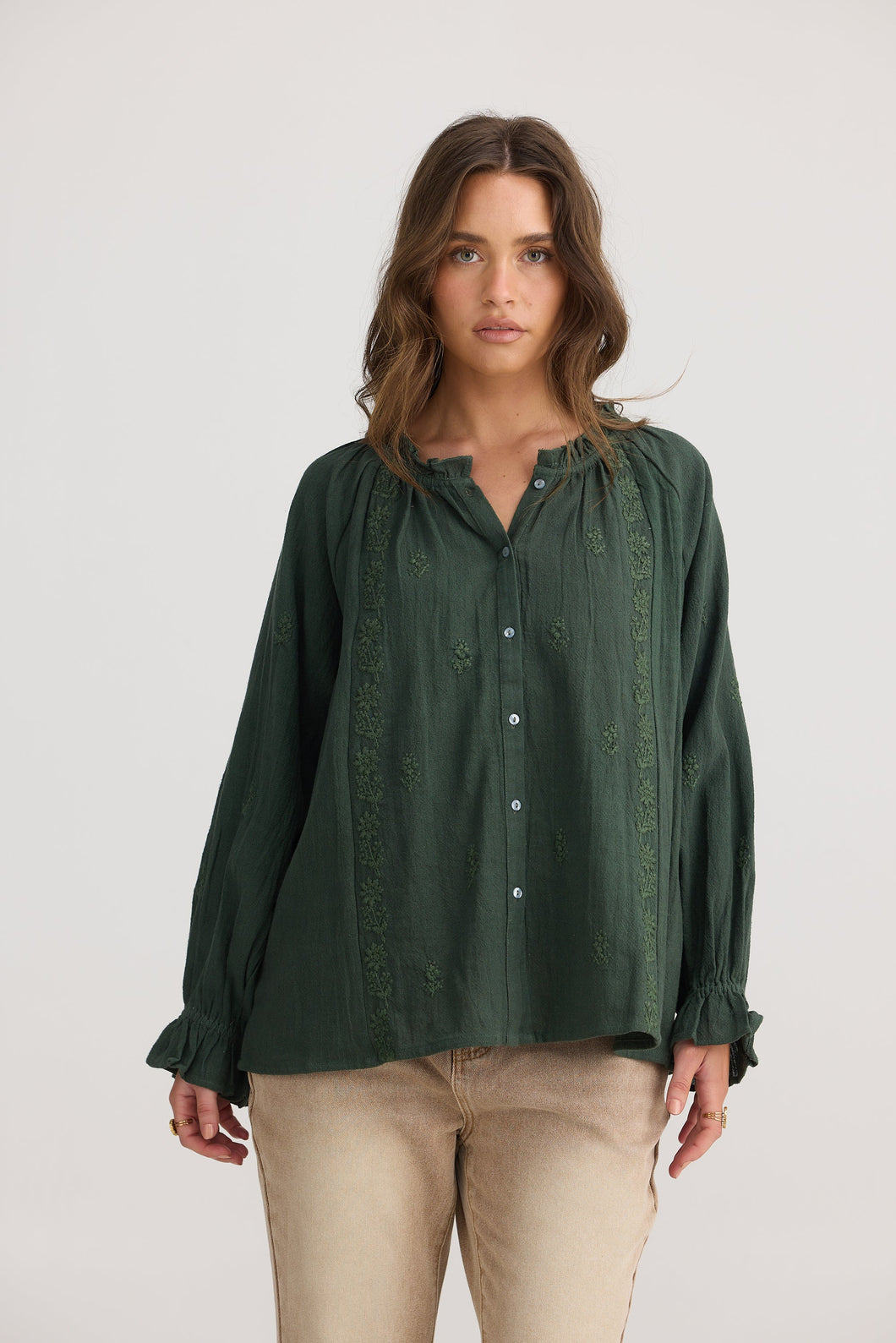 Talisman Gemini Blouse - Olive