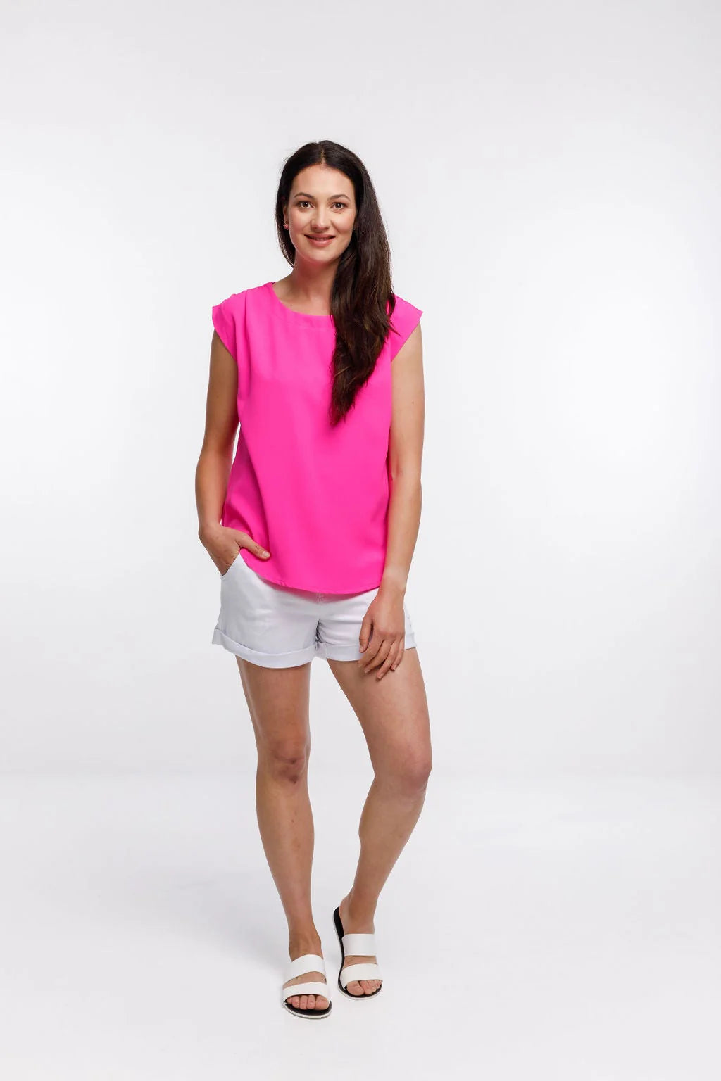 Homelee Lagoon Denim Short - White