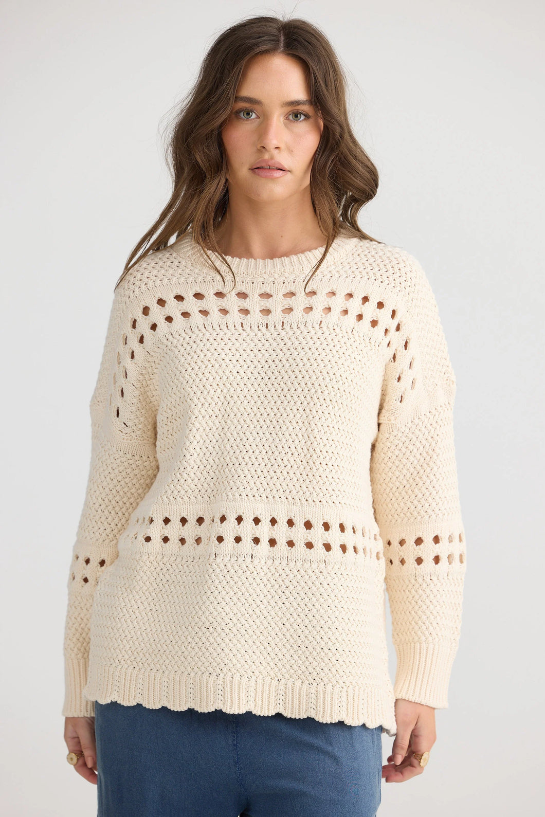 Talisman - Tanner Knit Jumper - Vanilla