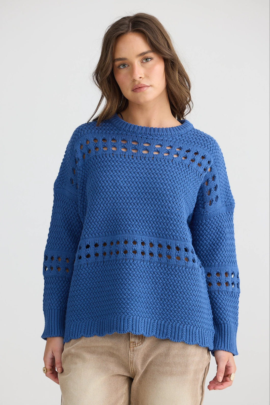 Talisman - Tanner Knit Jumper - Sea Blue