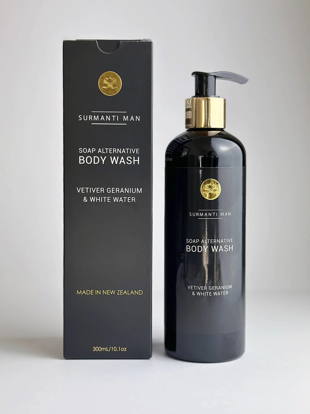 Surmanti Man Vetiver Geranium & White Water Body Wash - Soap Alternative