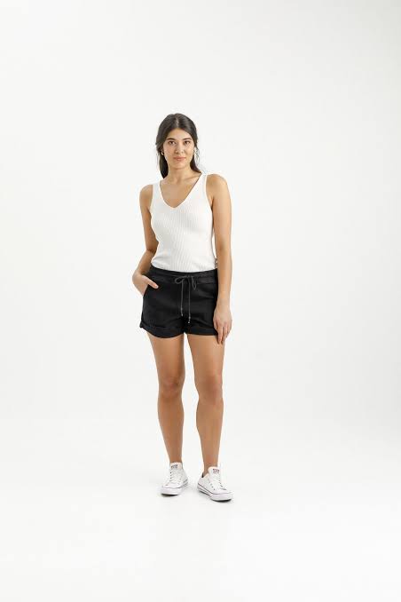 Homelee Lagoon Denim Short - Jet Black