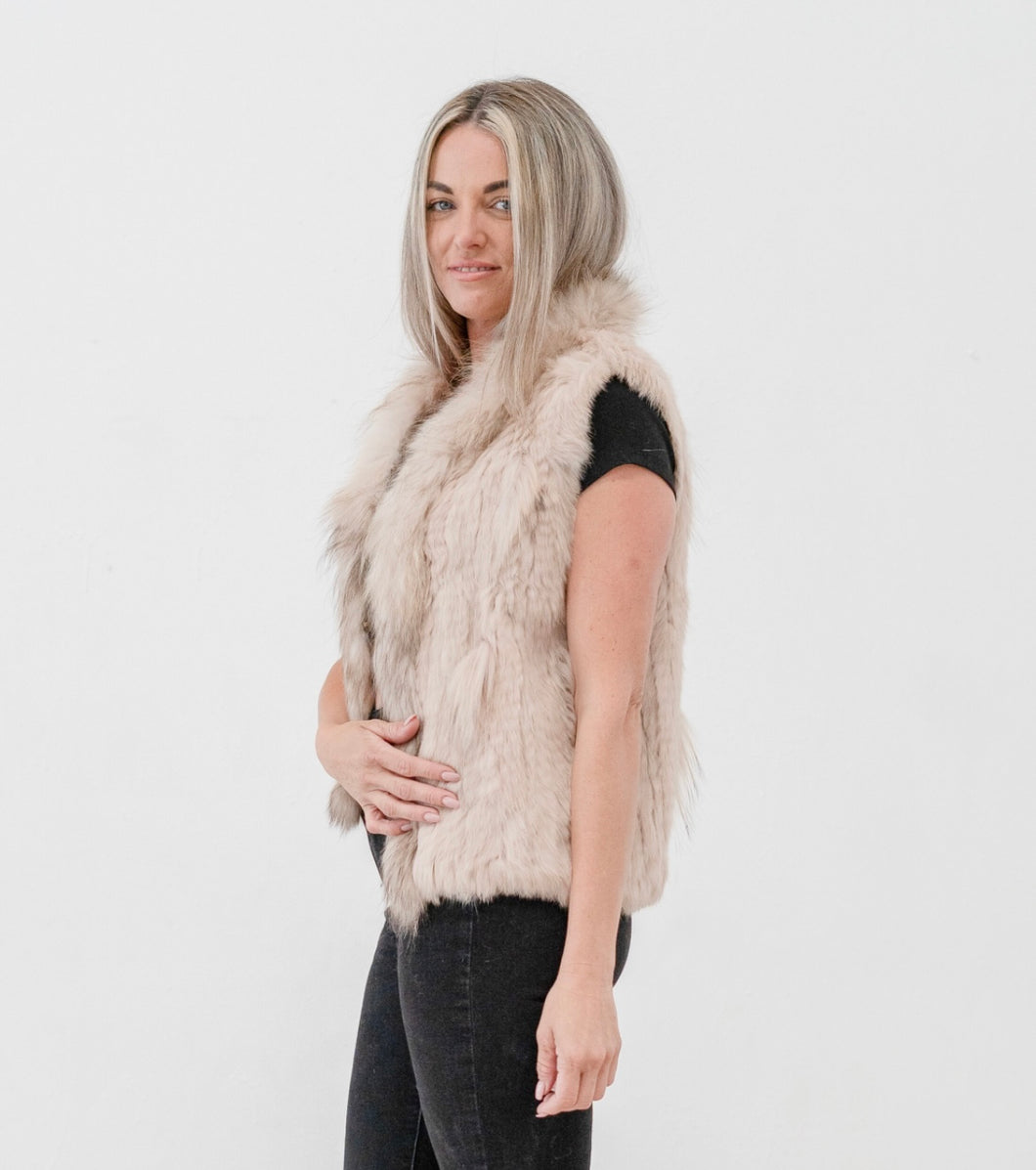 Maleny Fox Rabbit Fur Vest