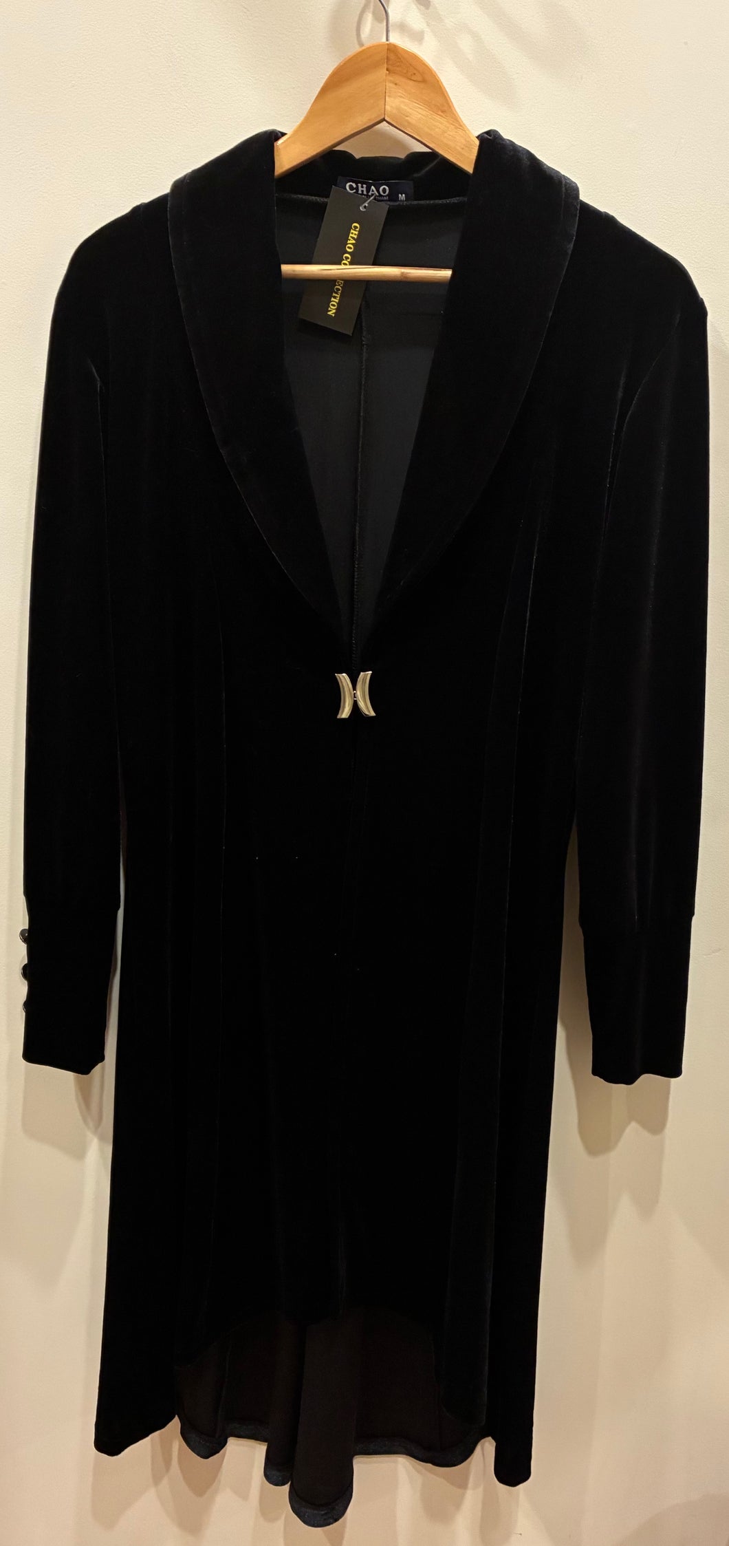 Panelled Velvet Jacket - Black 50% OFF
