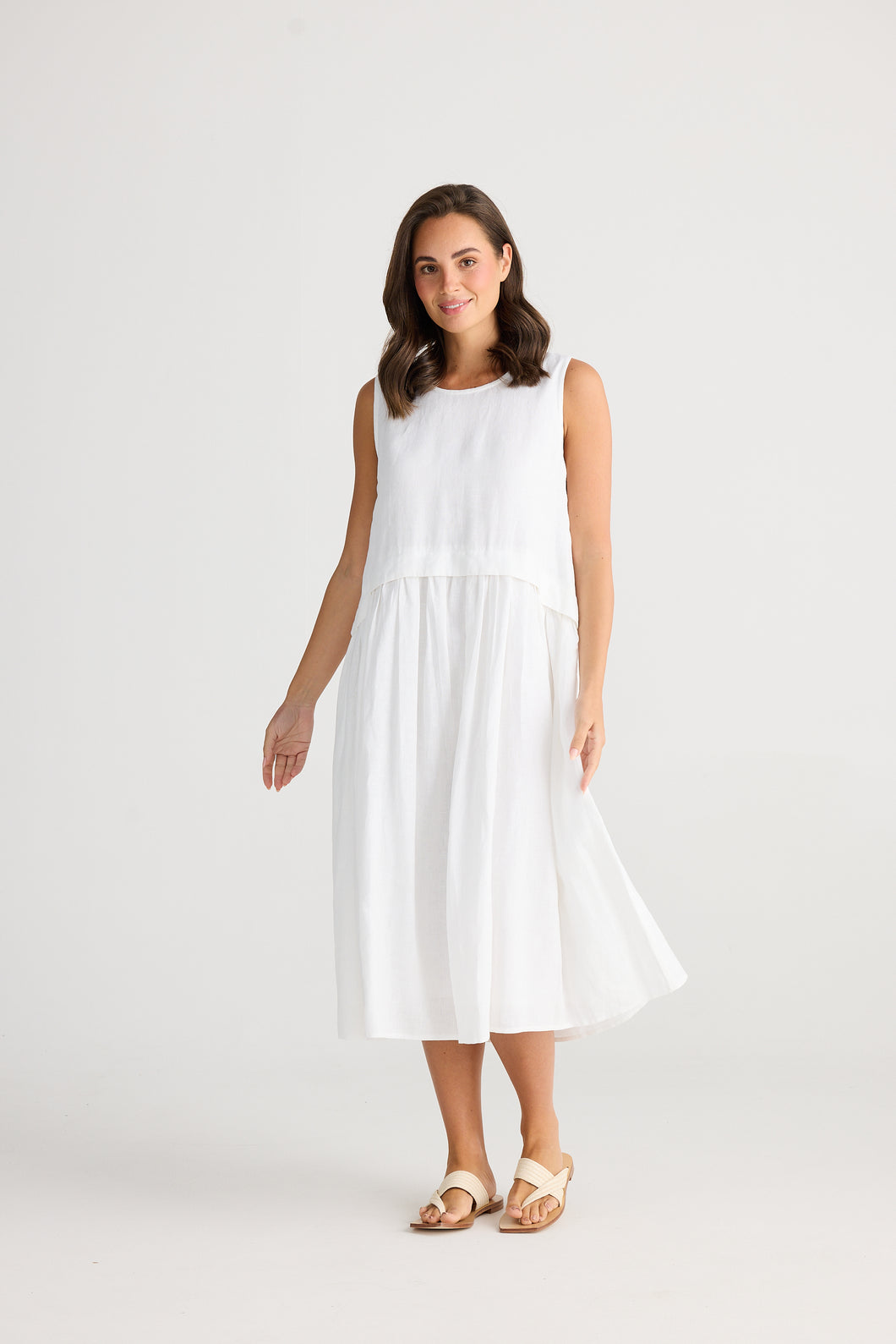 St Tropez Dress - White - Price reduced