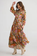 Load image into Gallery viewer, Damascus Mid Sleeve Dress - Postcard Petals - Price reduced
