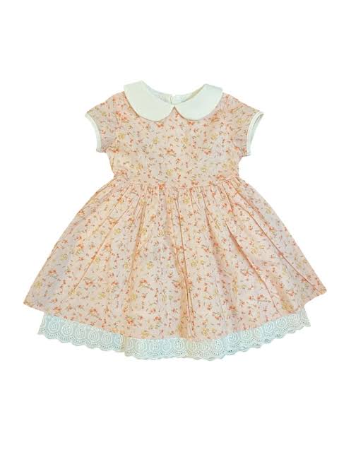 Arthur Ave Peach Rose Collar Dress