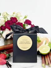 Load image into Gallery viewer, Roses &amp; Rhubarb Crystal Series Long Burning Coconut Wax Candle 300gm
