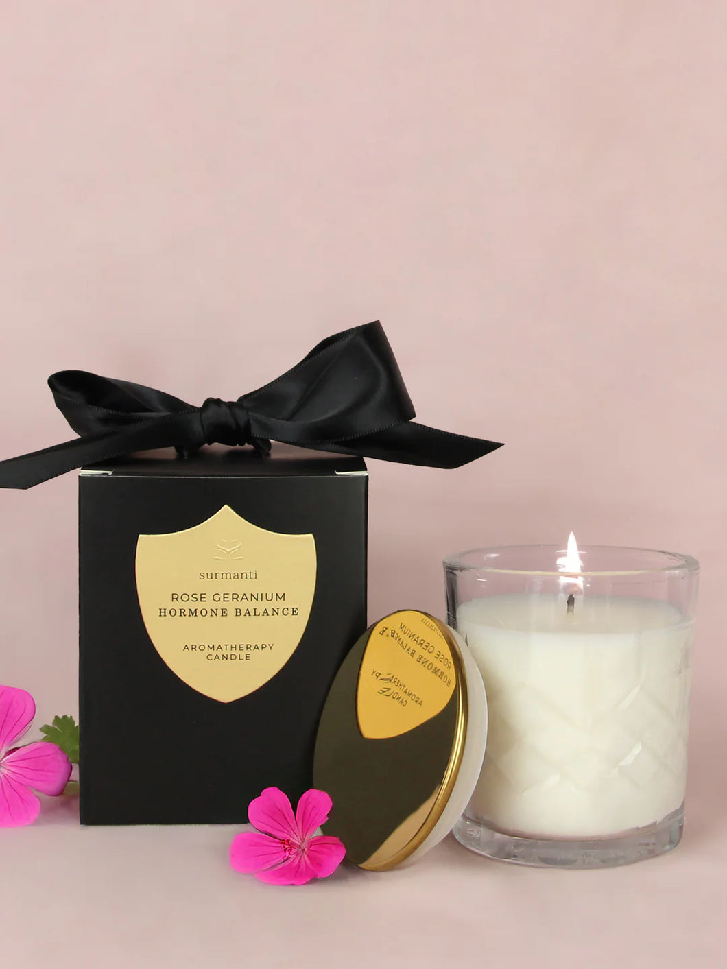 Rose Geranium Hormone Balance Aromatherapy Candle - 125g