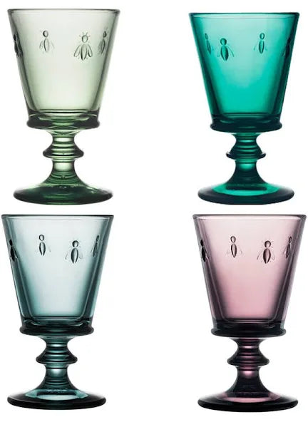 La Rochere Bee Wine Glasses Set x4 Coloured