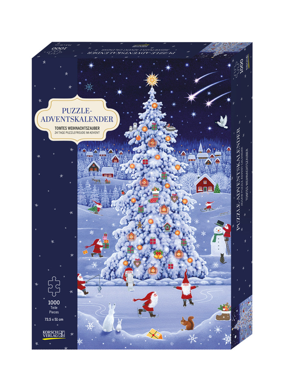 Advent Calendar Jigsaw - Nisse Winter Christmas Tree