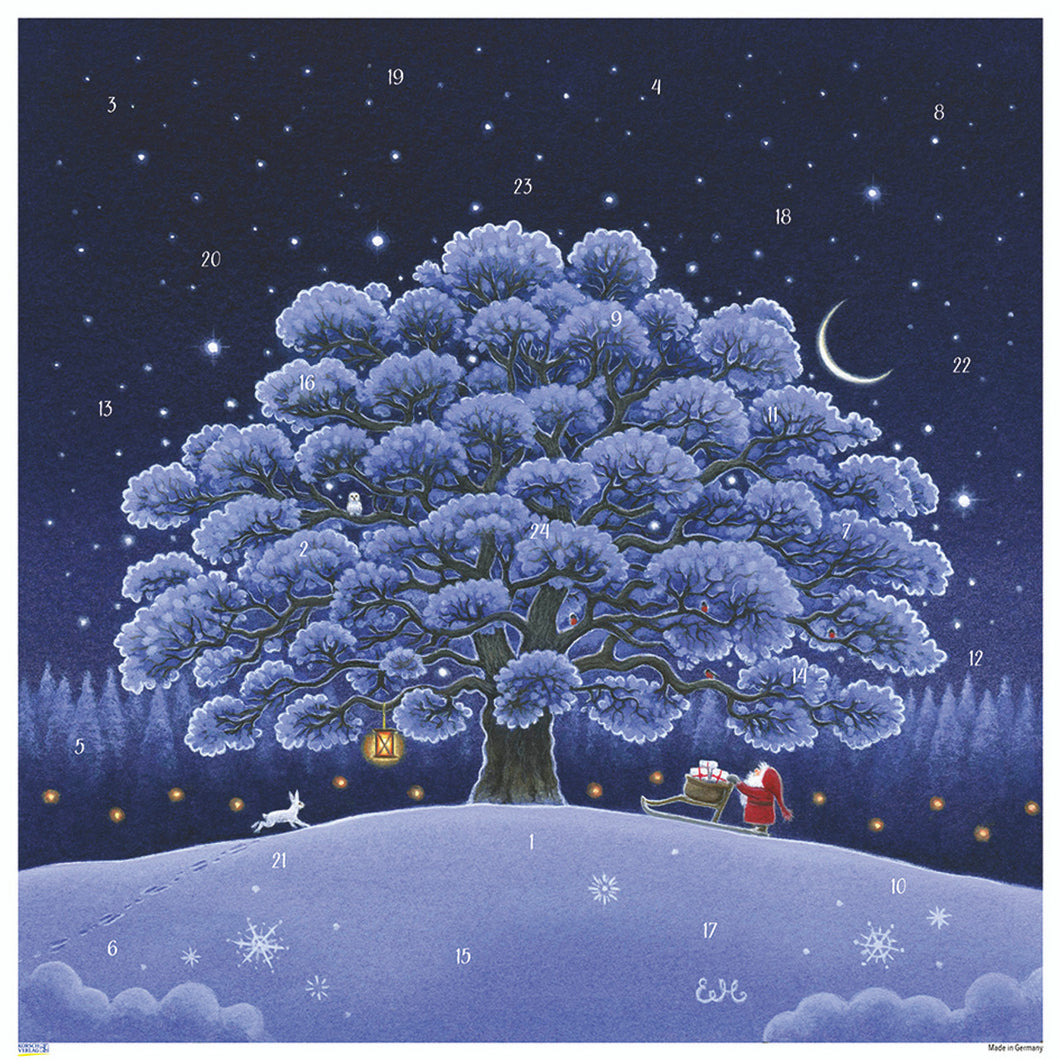 Advent Calendar Poster - Nisse under the Old Oak Tree