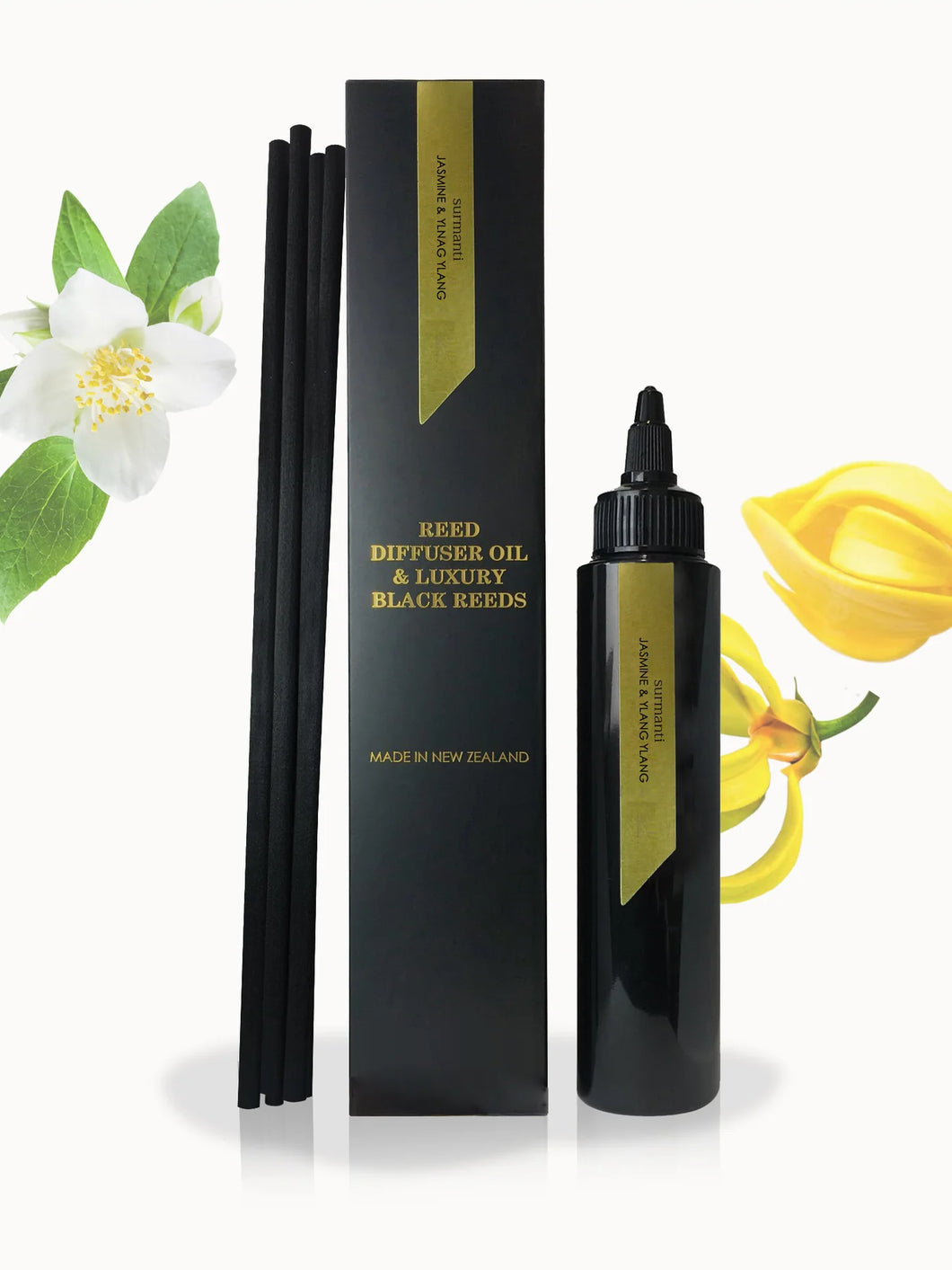Jasmine & Ylang Ylang Reed Diffuser Oil & Luxury Black Reeds