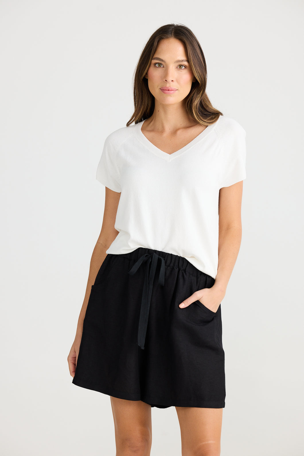 Miami Shorts - Black Linen - Price reduced