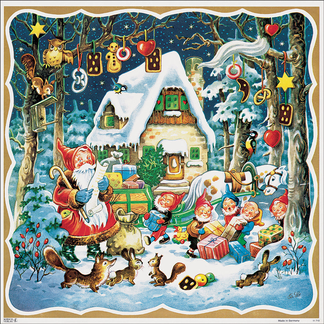 Advent Calendar Poster - Santa's Forest House