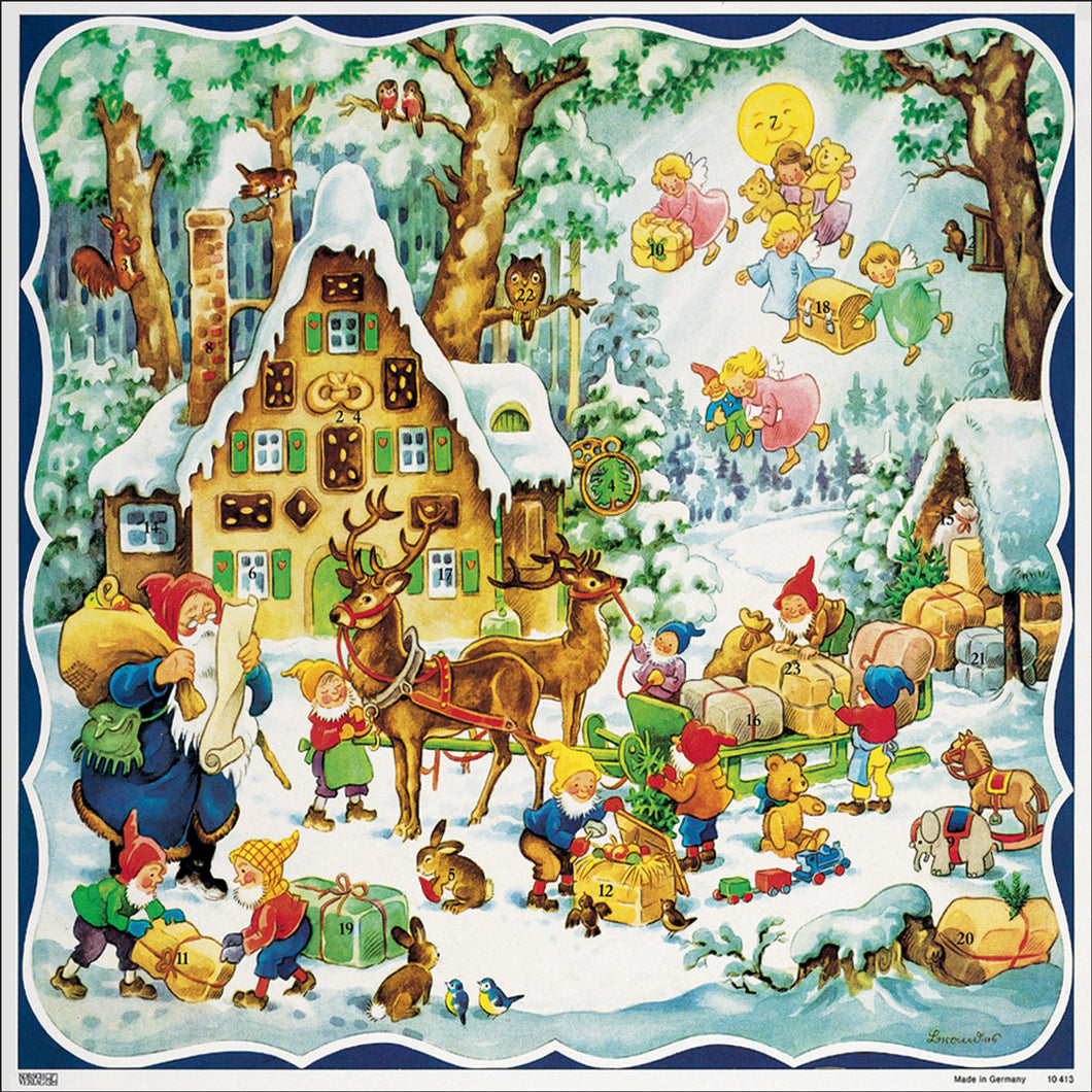 Advent Calendar Poster - Santa's Gingerbread House