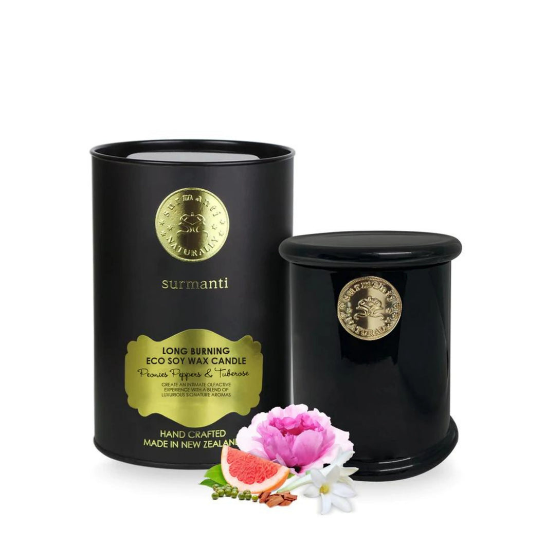 Peonies Peppers & Tuberose Long Burning Soy Wax Candle
