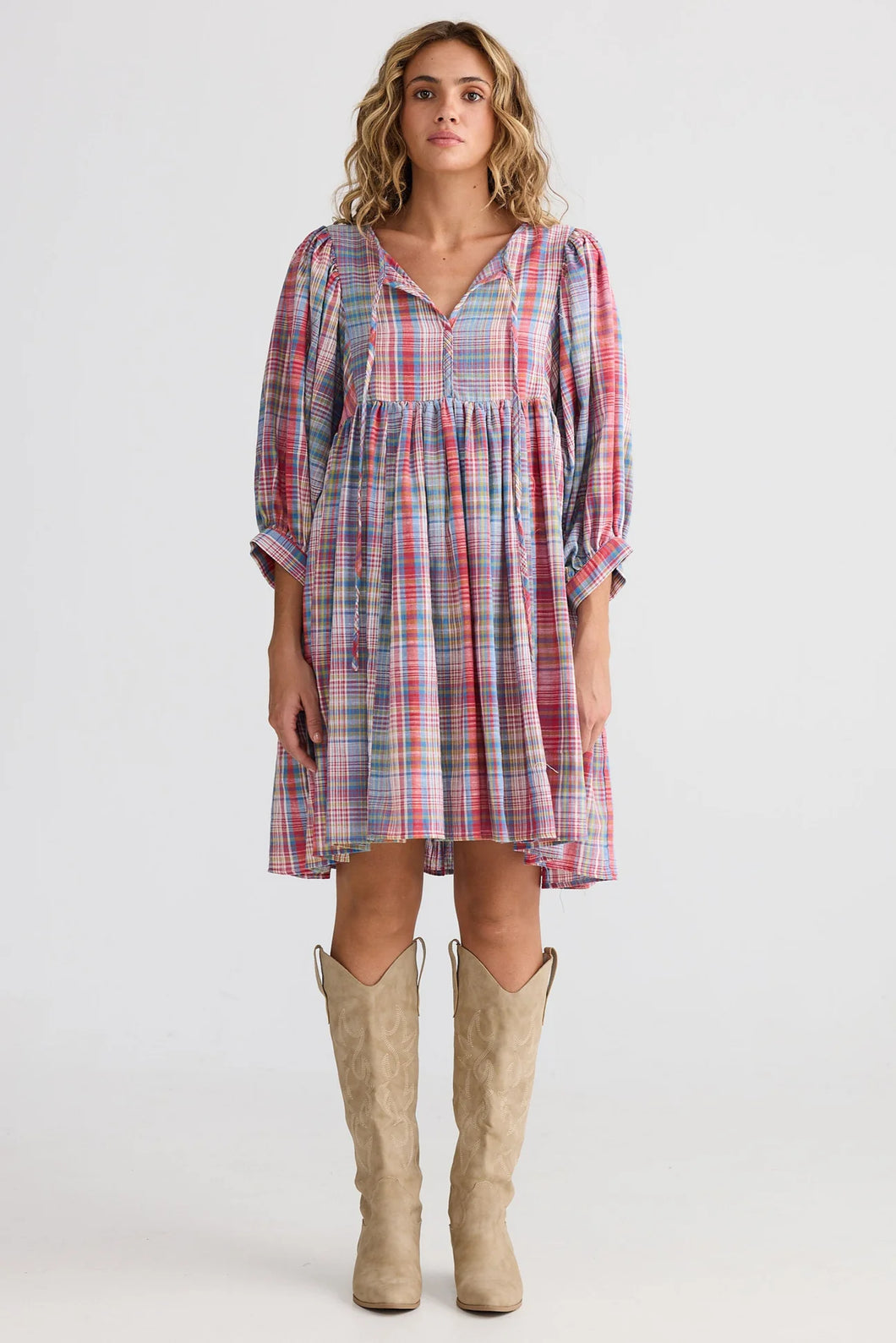Talisman Winnie Mini Dress - Picnic Check
