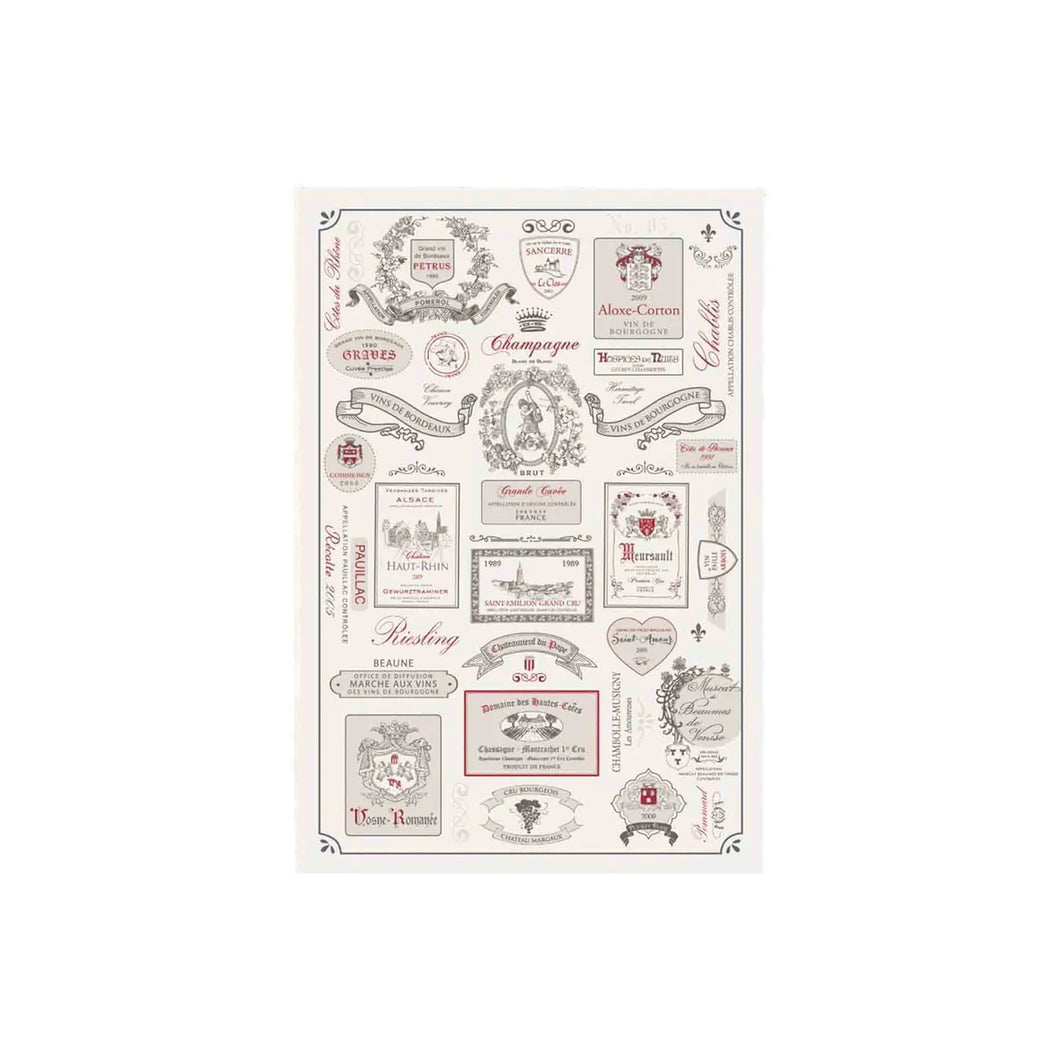 Tea Towel Wine Labels