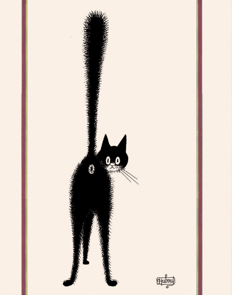 Tea Towel Black Cat